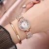 Gypsophila Strap Women's Fashion Watches Simple Starry sky Dial Luxury Quartz Watch Women Clock Rose Gold Pointer Wristwatches 3