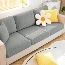Premium Jacquard Stretch Sofa Seat Covers - Removable & Washable Slipcover Protector - Seatback Cover (Silver)