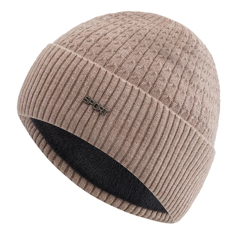 New Style Unisex Winter Hat Plush Fur Lined Warm Dandy Cap Stylish Soft Beanie Hats For Men Women Thicken Ski Sports Knitted Hat