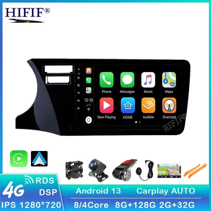

Android 13 Wince Bluetooth Gps автомобильный радиоприемник Dvd-плеер для honda city LHD 2014 -2017 MP3 MP4 wifi Voertuig
