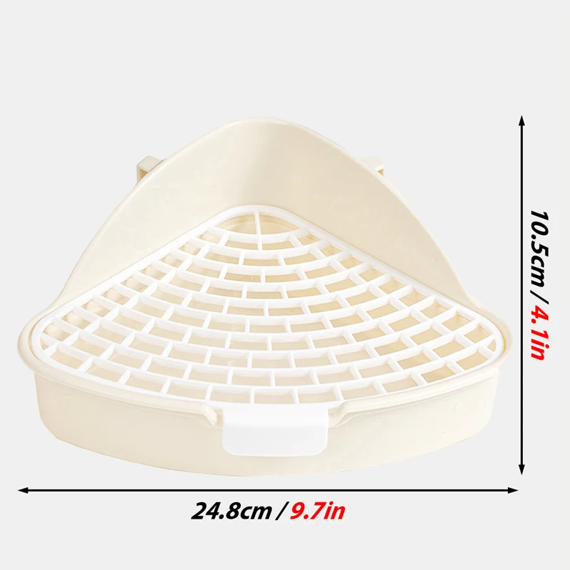 Rabbit Litter Pan Animal Potty Trainer Bunnies Corner Toilet Box for Ferret Hamster Dragon Cat Guinea Pig Dutch Pig Supplies 2