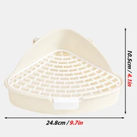 Rabbit Litter Pan Animal Potty Trainer Bunnies Corner Toilet Box for Ferret Hamster Dragon Cat Guinea Pig Dutch Pig Supplies 2