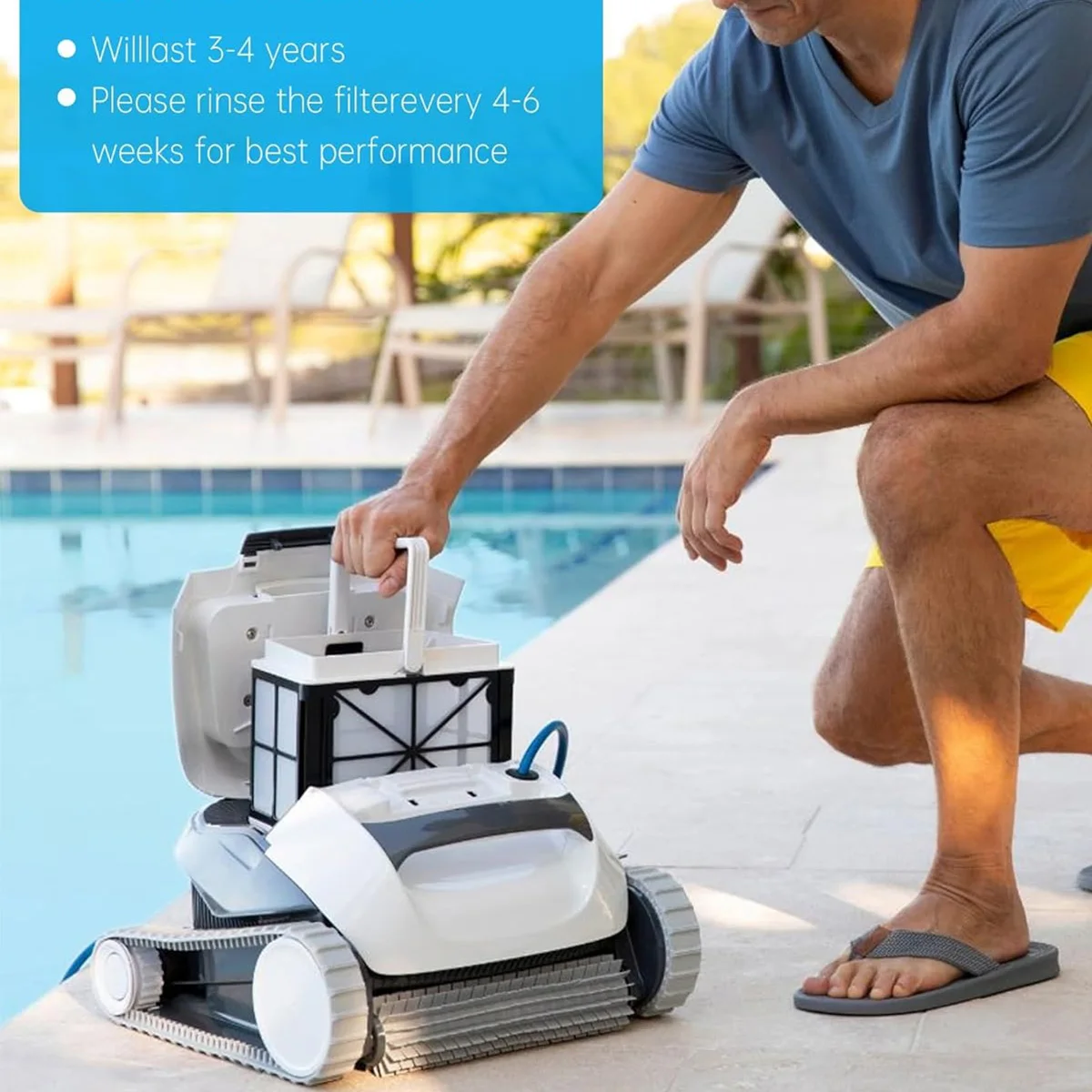 Filtro Ultra Fine Per Robot Pulitore Piscina S50 Active 10 – Ricambio 9991460-R1 – Cestello Per Detriti