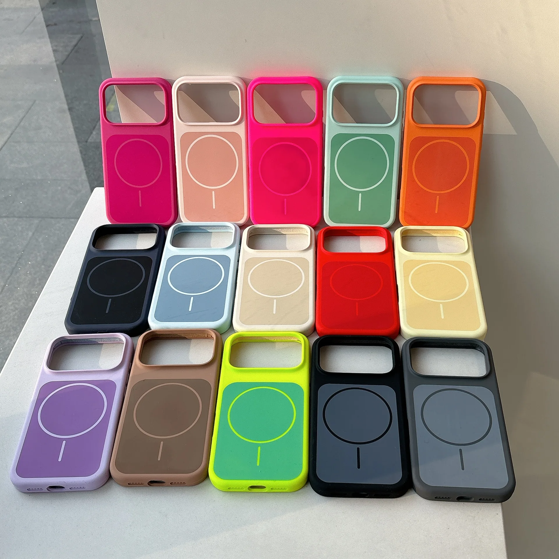 Premium Liquid Silicon MagSafe-Compatible Case with Wireless Charging Support
