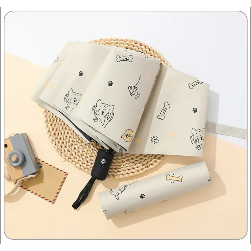 

Зонт от солнца Sunumbrella с защитой от УФ-лучей складной зонт маленький свежий виниловый мультяшный зонт