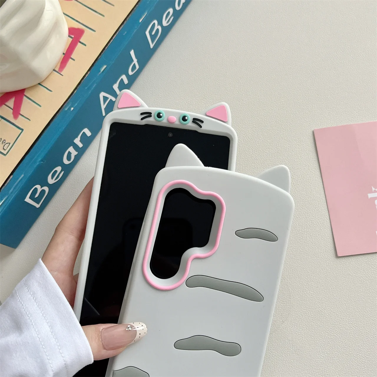 3D Cat Silicone Cartoon Protective Phone Case