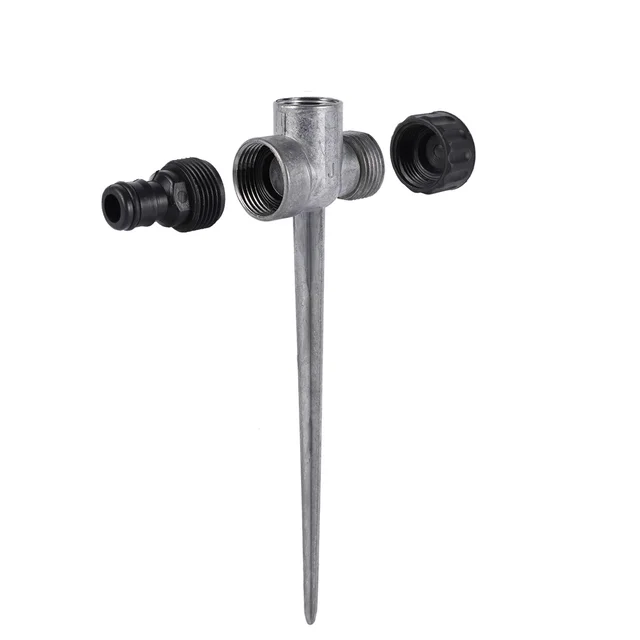 Garden Rotating Rocker Impact Sprinkler 1/2" Male Thread Adjustable Brass Lawn Field Watering Adjustable Nozzle Irrigation Tools 3