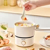 110V 220V Electric Cooking Pot 2L Foldable Multifunctional Electric Pan Hotpot Rice Cooker Non-stick Electric Skillet for Travel 3