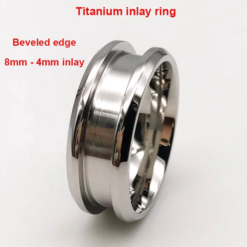 Elegant 6mm Titanium Wave Channel Inlay Blanks - Unique Handmade Jewelry