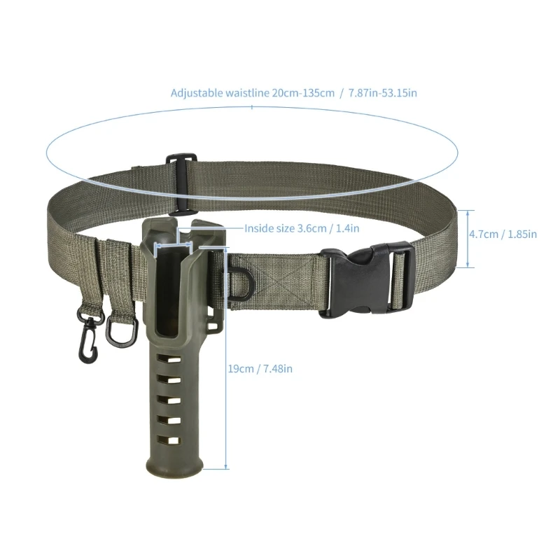 Lightweight Fishing Belt Rod Holder Portable Spinning Casting Poles Holder Adjustable Fishing Waist Wading Belts fishing rod holder,fishing rod bracket