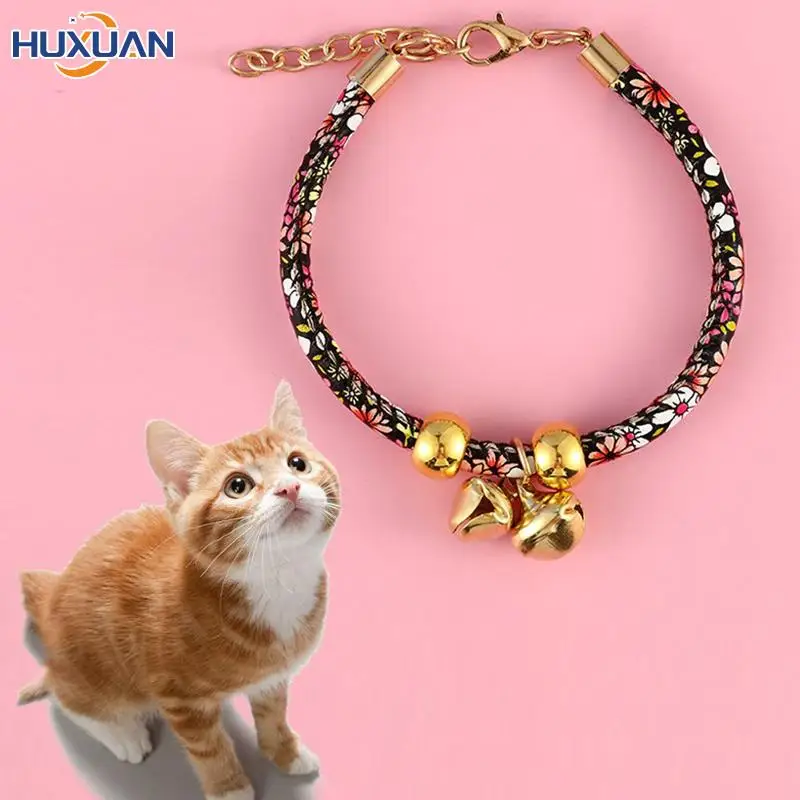 

Adjustable Cat Collar Cartoon Colorful With Bell Safety Bell Ring Necklace For Puppy Kitten Pet Accessories