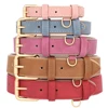 Soft Padded Dog Collar Leash Set PU Leather Pet Dog Collars Necklace With Walking Lead Rope Adjustable For Small Medium Dogs Pug 2