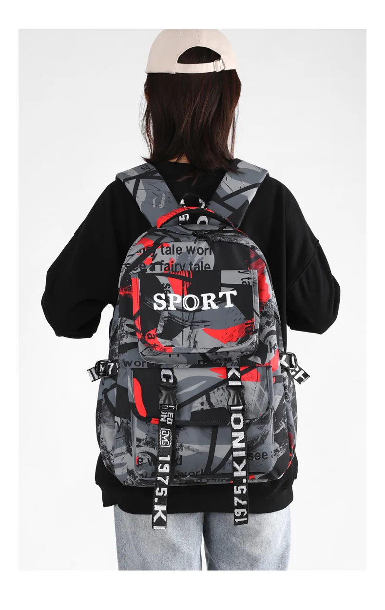 2026 neueste Mode Verdicken Rucksack Für Jungen Und Mädchen Hohe Schule Kinder Große Kapazität Camouflage Mittelschüler – Detail 15