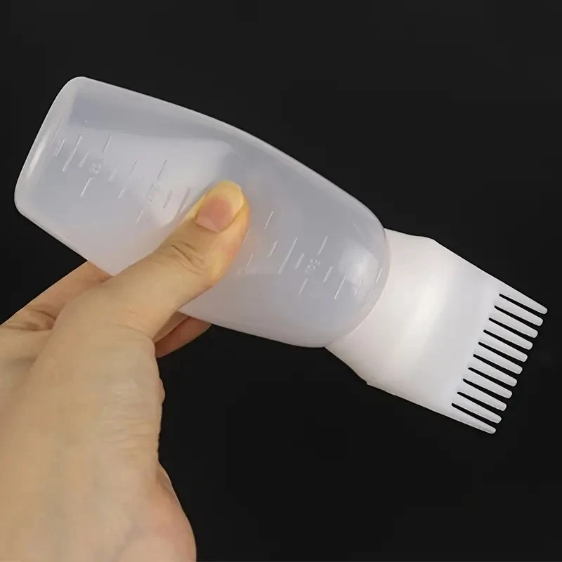 Hair Dye Applicator Bottle 120ml hair root comb applicator bottle hair color oiling dye brush squeeze bottles for styling ABS refill container