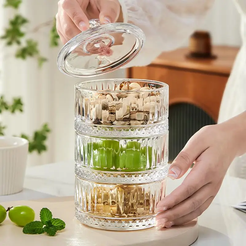 1PCS Mini Glass Storage Box Transparent Jewelry Storage Box Container Portable Earring Ring Earplugs Packaging Storage Case