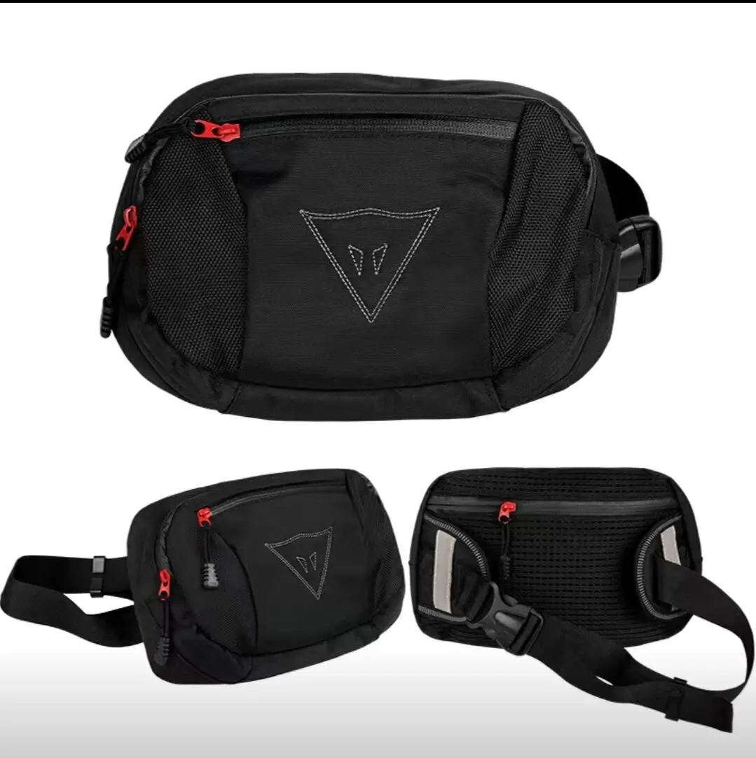 

Waterproof Motorcycle Reflective Zippered Black Waist Bag for Outdoor Breathable Waist Pouch for Men Women for Running Jogging E
