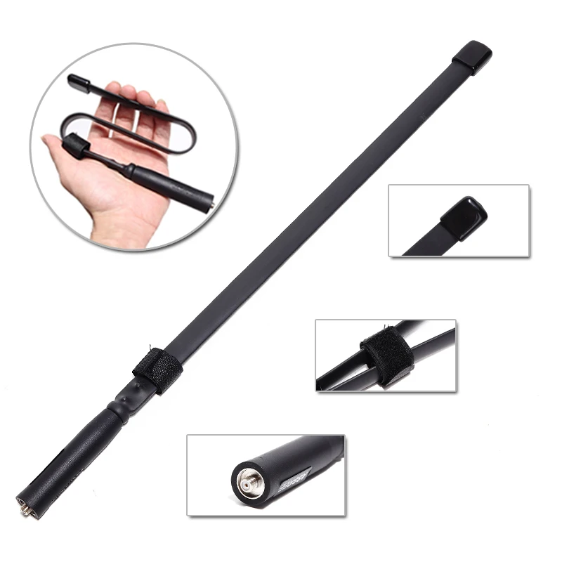 Cs Tactische Antenne Sma-Female Dual Band Vhf Uhf 144/430Mhz Opvouwbaar Voor Walkie Talkie Baofeng UV-5R UV-82 UV5R Pofung Uv82 2pcs phd 669c telescopic soft sma female antenna for baofeng uv 9r plus bf uv5r uv82 walkie talkie accessories 144 430mhz cb rad