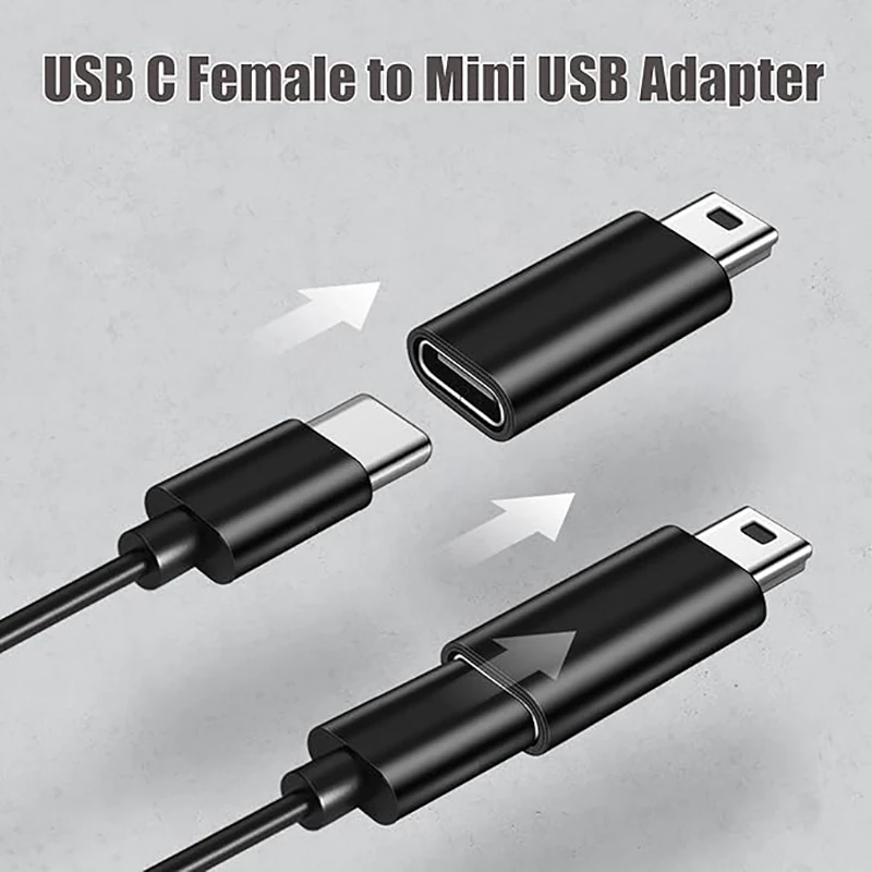 USB-C-미니 USB 어댑터, Type-C 암-미니 USB 수 변환기, GoPro Hero 3, MP3, Dash Cam, C와 호환 가능