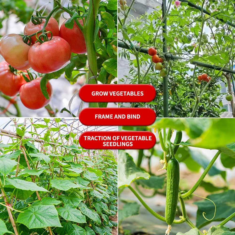 Plant Ties 1 Roll 100M Multifunctional Plastic Steel Twist Sturdy Reusable Garden Flower Support Strap