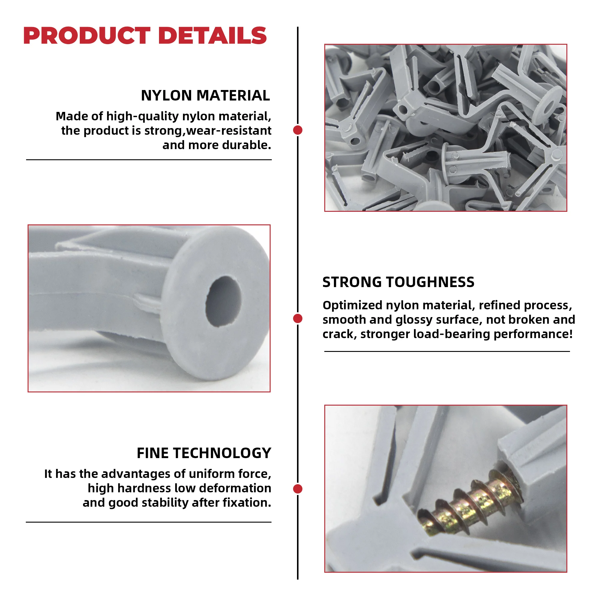 Drywall Anchor Kit 100pcs Hollow Wall Anchors Plasterboard Plugs Screws Butterfly Expansion Tube Pipe 50 Set drywall anchor kit