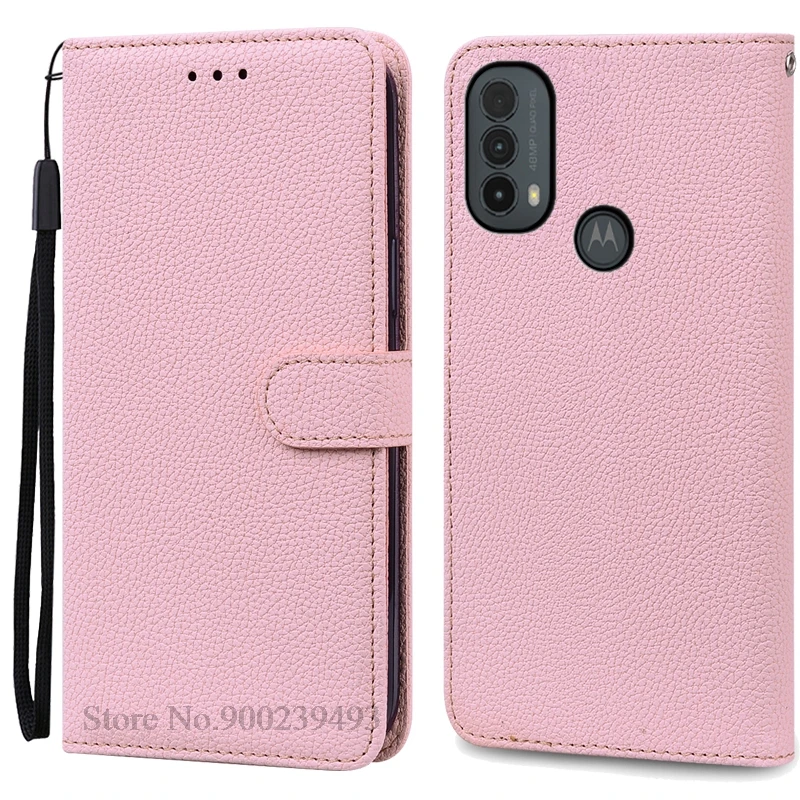 Motorola E Series Leather Wallet Flip Cover - Premium Book-Style Protection