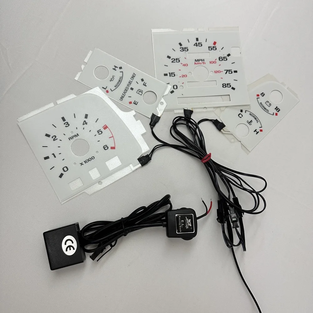 Stock Clearance EL Gauge for Ford F150 1987 1991 White Panel Full Glow