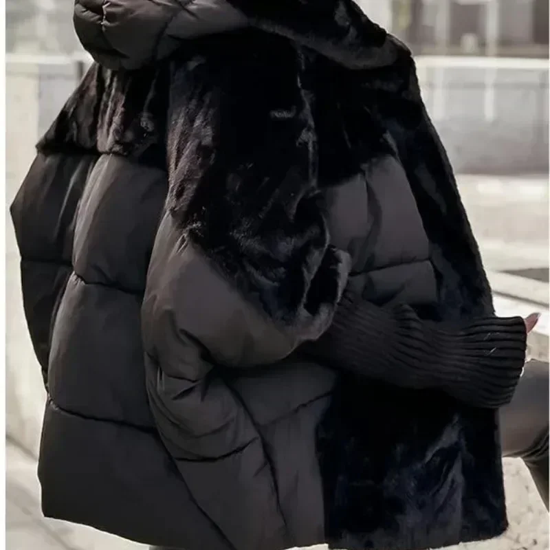 New Winter Loose Cotton Hooded Clothing Women's Short Versatile Thick Jacket Coat Female Outwear Overcoat S-3XL Size