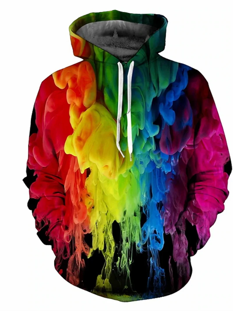NONE Regenbogen Graffiti 3D Bedruckt Hoodie 6