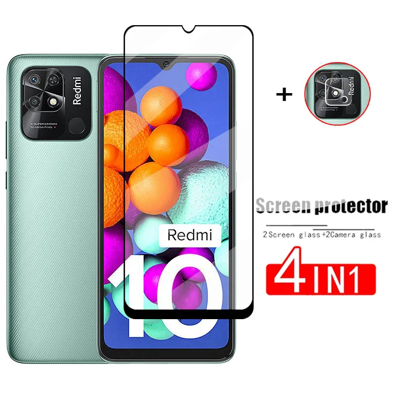 

Full Cover Glass For Redmi 10C Tempered Glass For Redmi 10C 10A 10 9C Screen Protector Protective Phone Lens Film For Redmi 10C