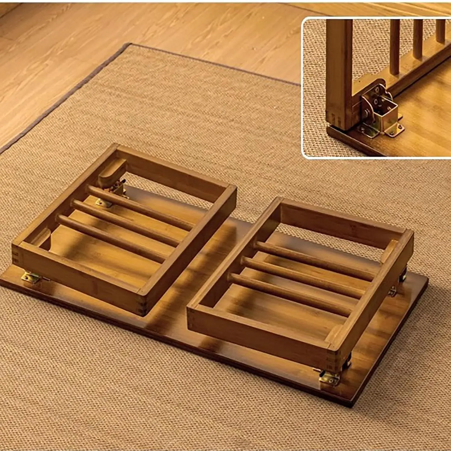 Comfort corner Bamboo Folding Coffee Table,Tea Table Low Table for Sitting On The Floor,Rustic Floor Foldable