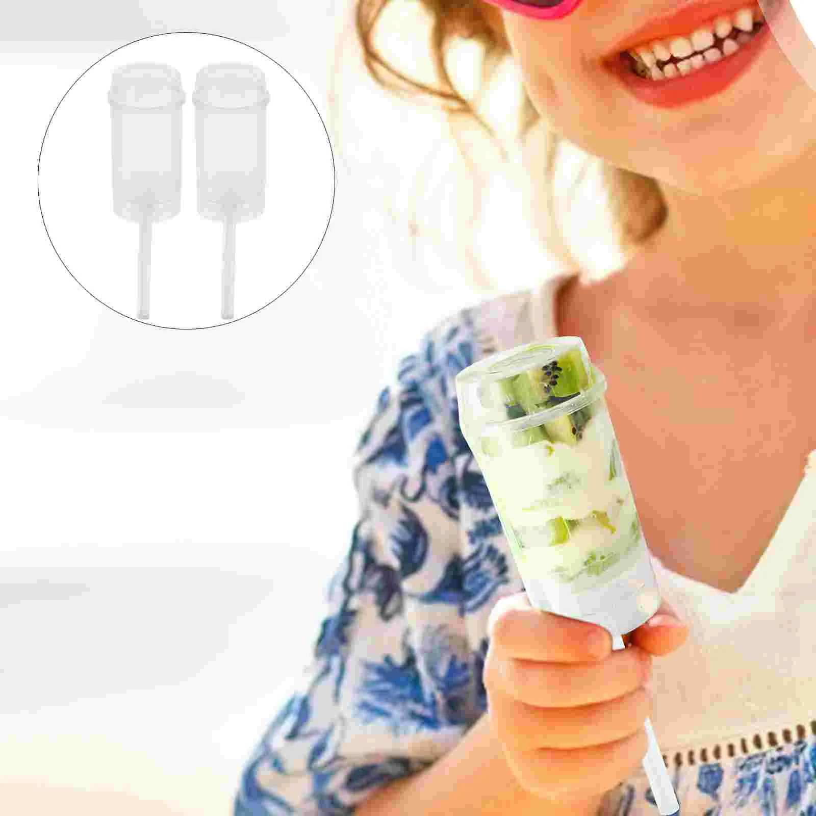 

Cake Shooter Plastic Clear Cake Holder Push Pops Cake Container Lid Diy Cake Holder Cup Home Store Ice Cream, Cake, Dessert