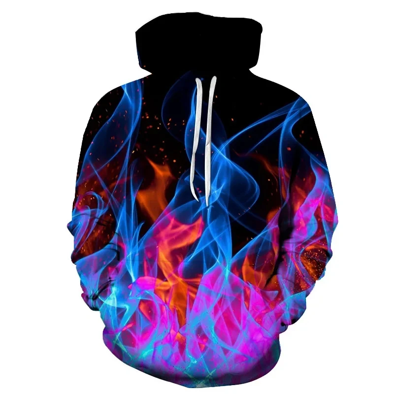 Fashionable And Colorful Printed Pattern Long Sleeved Autumn And Winter New Men's Loose Hooded Pullover SportswearClothingHoodie