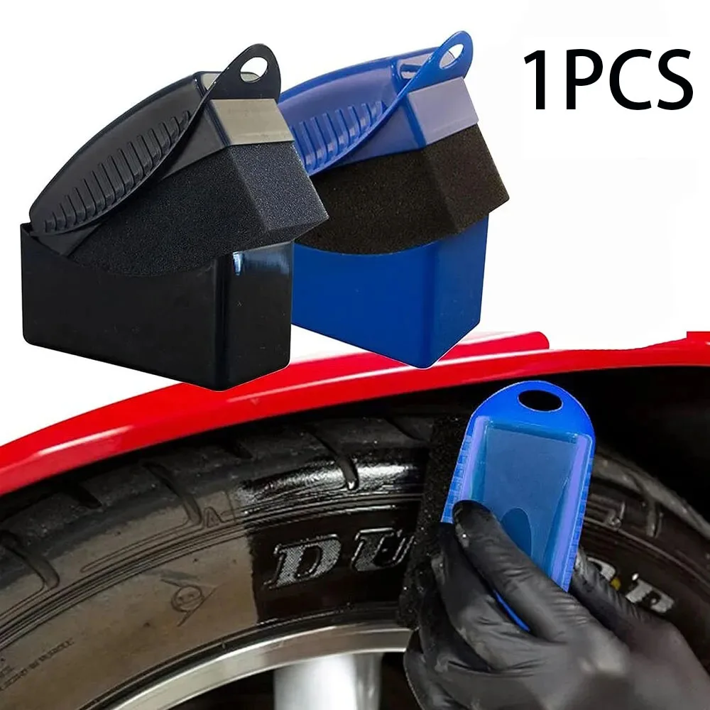 자동차 타이어 왁싱 연마 청소 닦기, 타이어 휠 림 트림, 윤곽 디테일링 드레싱 샤인 패드 스폰지, 1 개