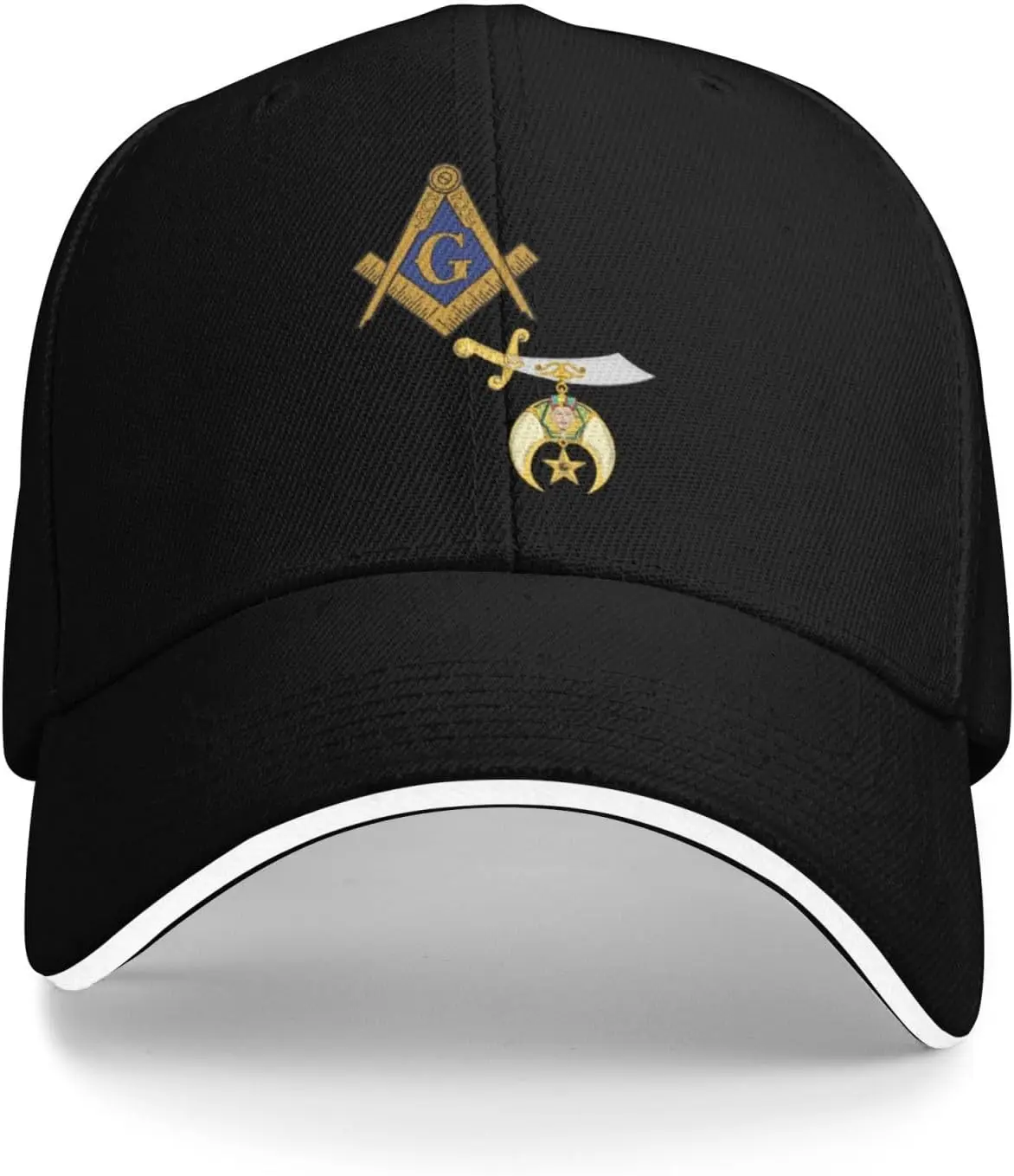 Mason Shriner Split Masonic Shrine Noble Gift Baseball Cap Sonnenhut Damen Trucker Hat Snapback Herren Dad Schwarz