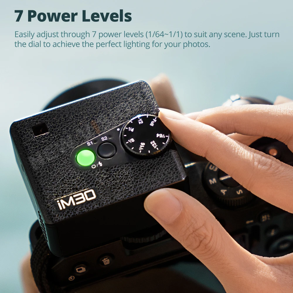 Godox iM30 미니 카메라 플래시 (캐논, 후지 f1-230, zv1, zve10, 리코 gr3, 니콘, 파나소닉, 올림푸스, 펜탁스, 대부분의 SLR 카메라 호환)