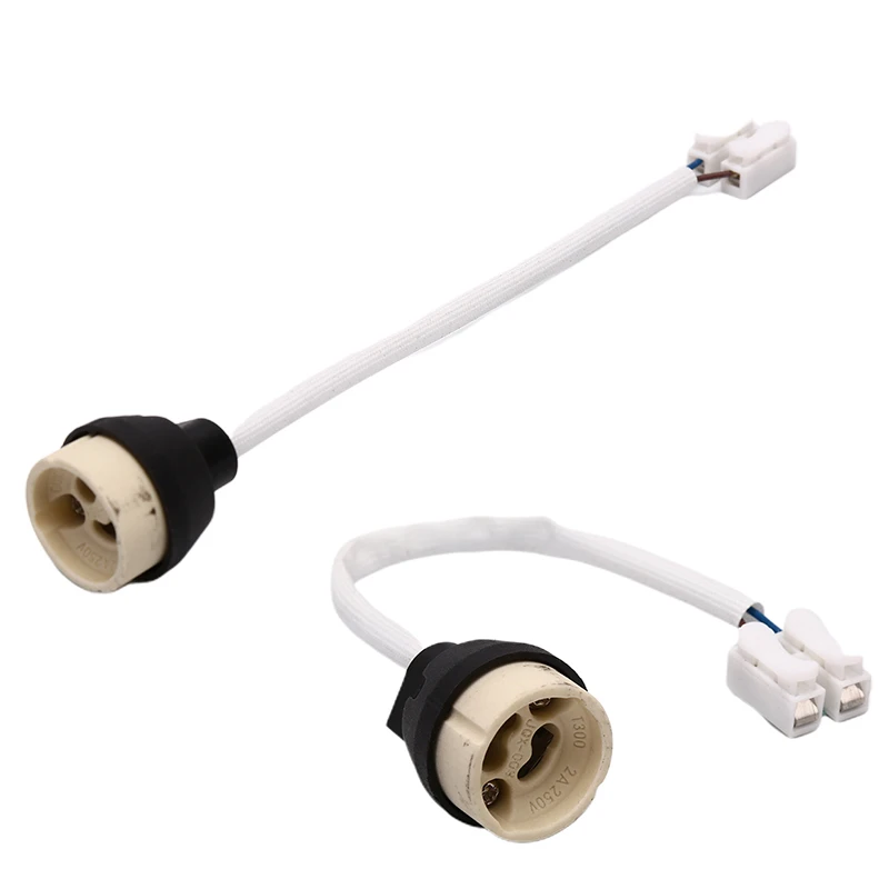 1Pcs Socket Lamp Base Holder GU10 Bulb Light Adapter Connector Converter Ceramic Wire For LED Halogen