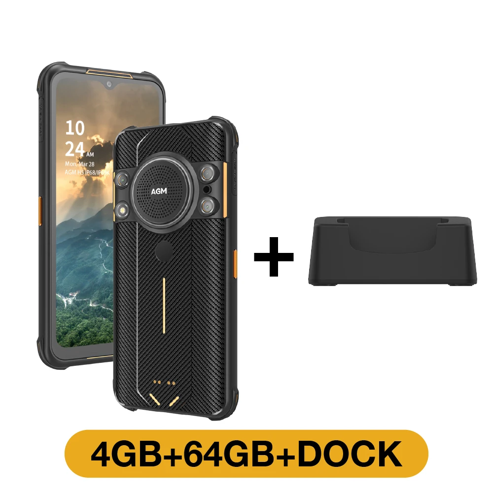 [World Premiere]AGM H5 Android12 Rugged Smartphone 7000MAH  IP68/IP69K Cell Phone 3.5W Loud Speaker Night Vision Unlock Phones samsung dual sim phone price Android Phones