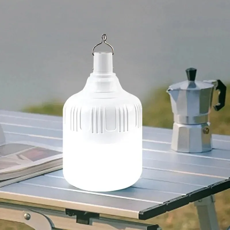 1-8pcs Portable Outdoor Camping Lights USB Rechargeable lamp LED Emergency Bulb Hook High Power Tents Lantern Night Lights Bulb camping lights camping lamp solar lantern