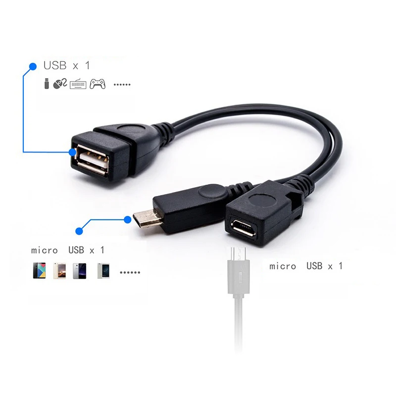Micro USB to USB 2.0 OTG Adapter Cable Micro Power For amazon TV Tablet PC Smartphone otg adapter usb to micro usb adapter charging cable adapter