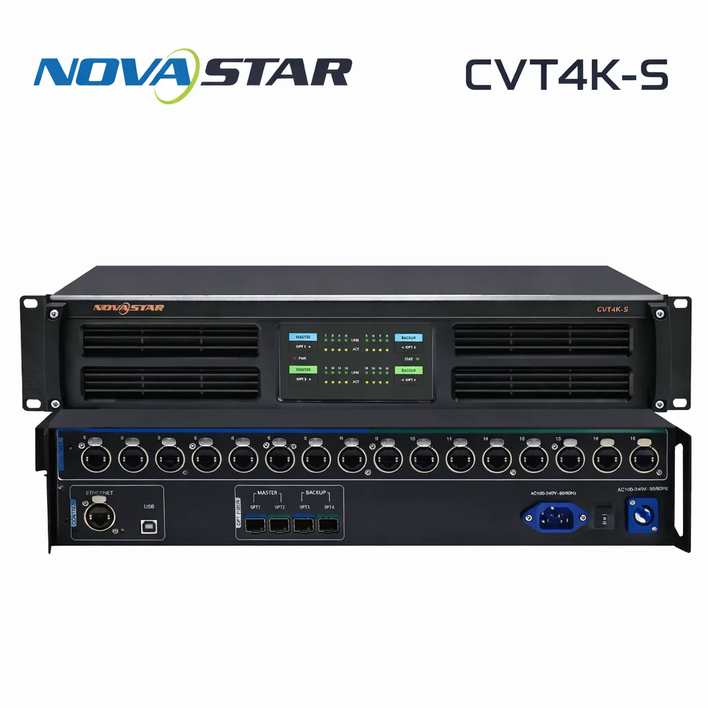 Novastar LED 스크린 광섬유 변환기 Novastar CVT4K-S CVT4K-M 4개의 싱글모드/멀티모드 트윈코어 LC 광 포트