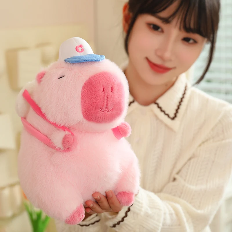 카와이 카피바라 봉제 인형 펜던트, 귀여운 동물 봉제 인형 장난감, 배낭 가방, 여아 및 남아용 선물, 15-48cm