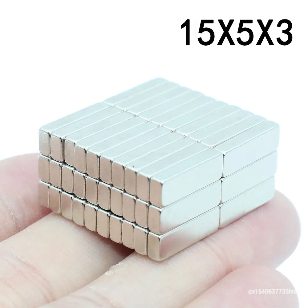 

3/5/8/12/15 шт., неодимовый магнит, 15x5x3, 15 мм x 5 мм x 3 мм