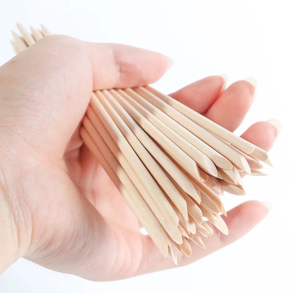 Nail Art Pusher 10/30/100 Pcs Orange Wood Stick Cuticle Pusher for Manicure Pedicure Care nail art pusher manicure tools nail manicure tools nail manicure sticks manicure pedicure tools cuticle pusher