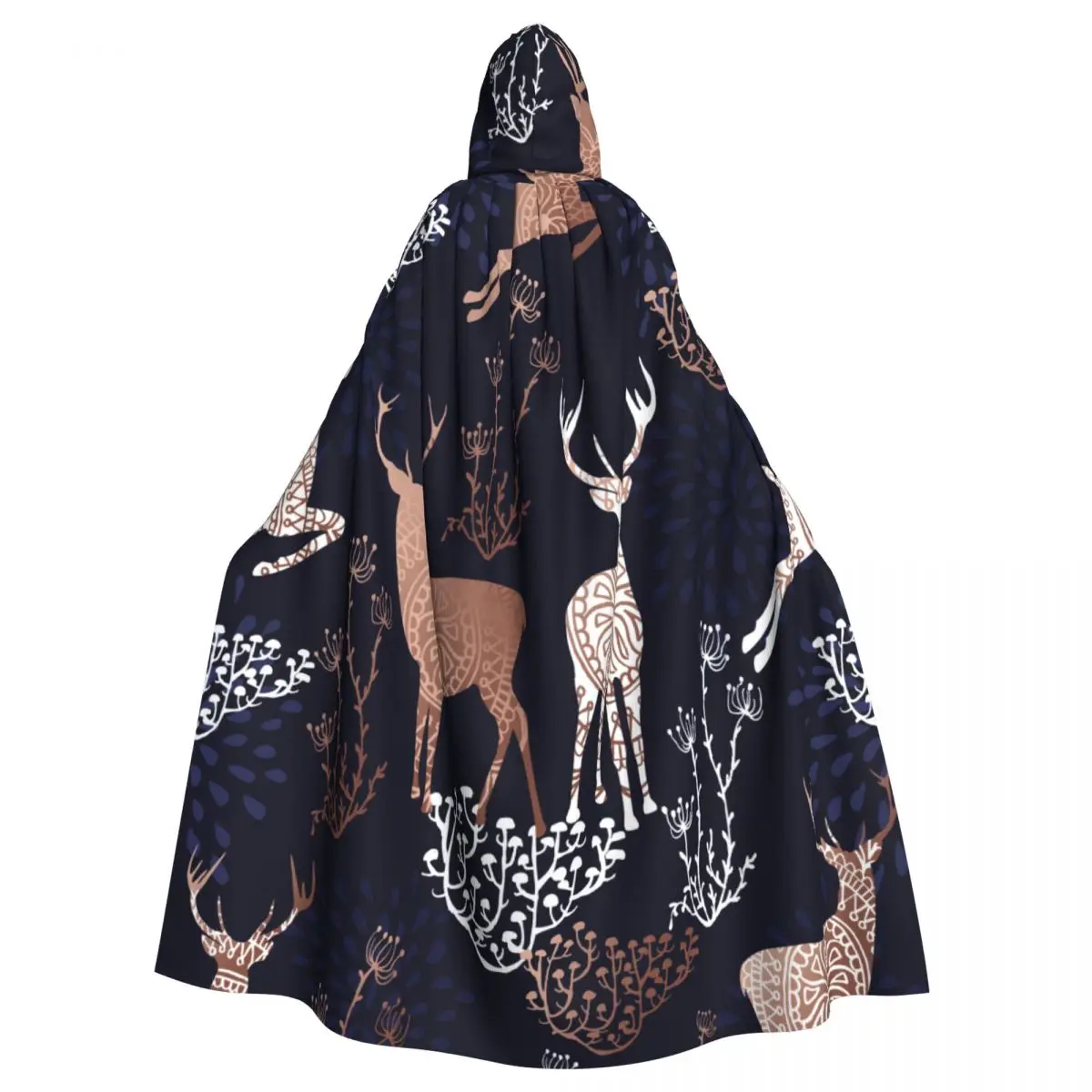 

Adult Cloak Cape Hooded Christmas Mandala Reindeer Medieval Costume Witch Wicca Vampire Carnival Party