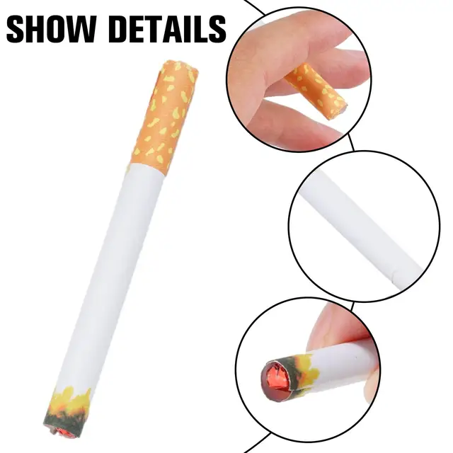 2Pcs Joke Prank Novelty Trick Props Toys Fake Cigarettes Smoke Party Spoof Cigarette Toys Funny Toy Practical Jokes Fake Toys 1