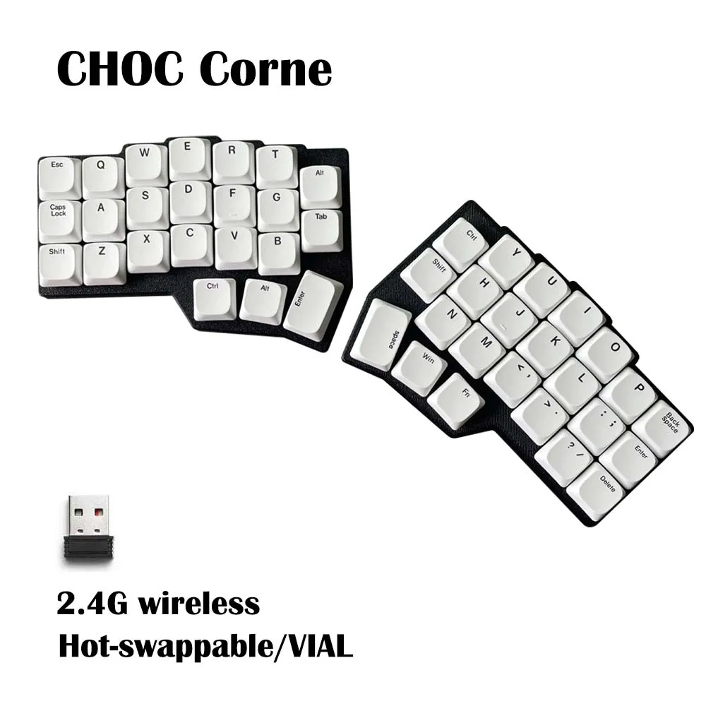CHOC CORNE V4.1 ロープロファイル超薄型スプリットメカニカル