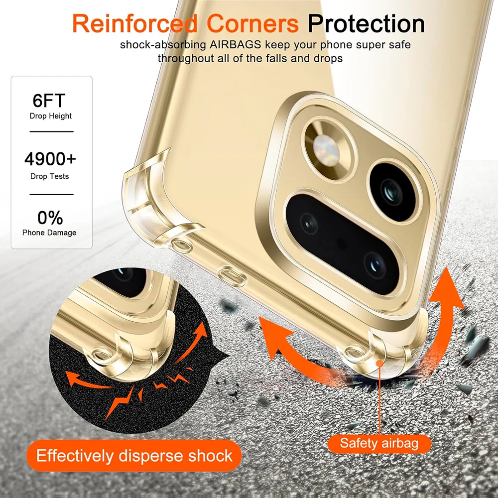 Ultra Thin Transparent Shockproof Silicone Soft Phone Case