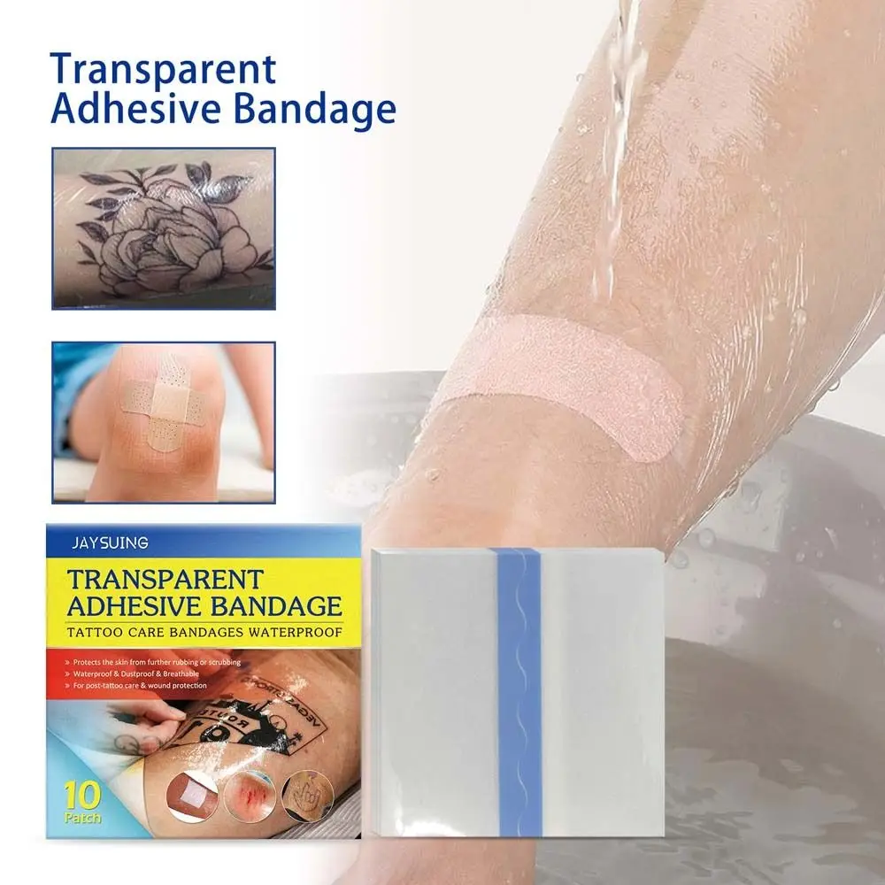 

10Pcs/set Transparent Adhesive Tattoo Bandage Tattoo Care Sticke Breathable Block Bacteria Tattoo Protective Film