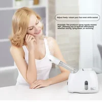 360 °   Vaporisateur facial rotatif à vapeur chaude, instrument de beauté multifonctionnel pour spa à domicile, hydratation profonde, soin de la peau, vaporisateur facial 5