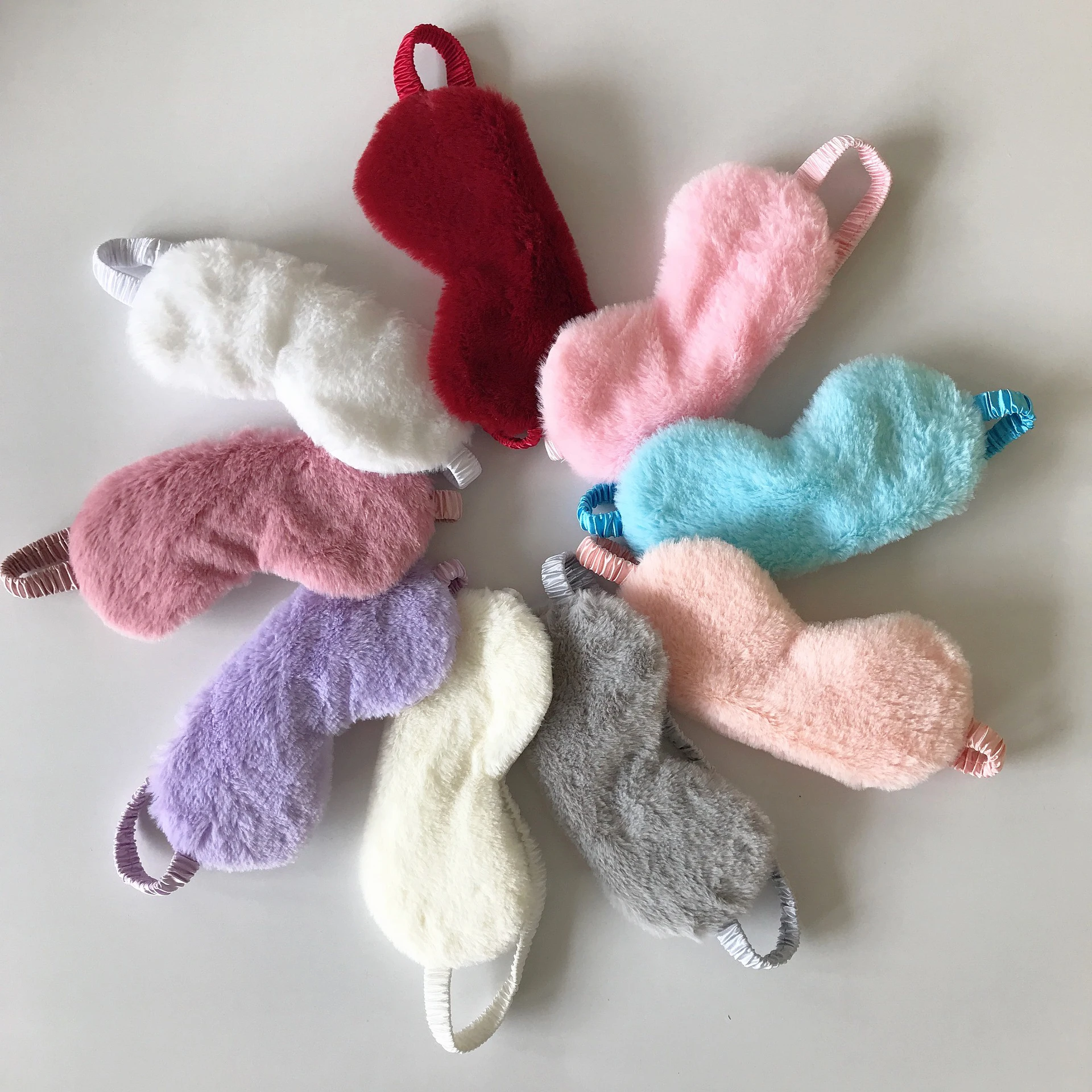 

Soft Plush+Imitated Silk Eye Mask Sleep Breathable Eye Cover Sleeping Eyemask Eyepatch Cartoon Nap Eye Shade Blindfold Women Men